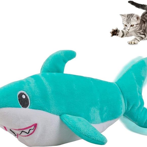 Pet Craft Supply Wiggle Pickle and Shimmy Shark Flipper Flopper Interactive - Picture 1 of 2